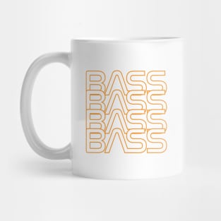 Bass Repeated Text Warm Orange Mug